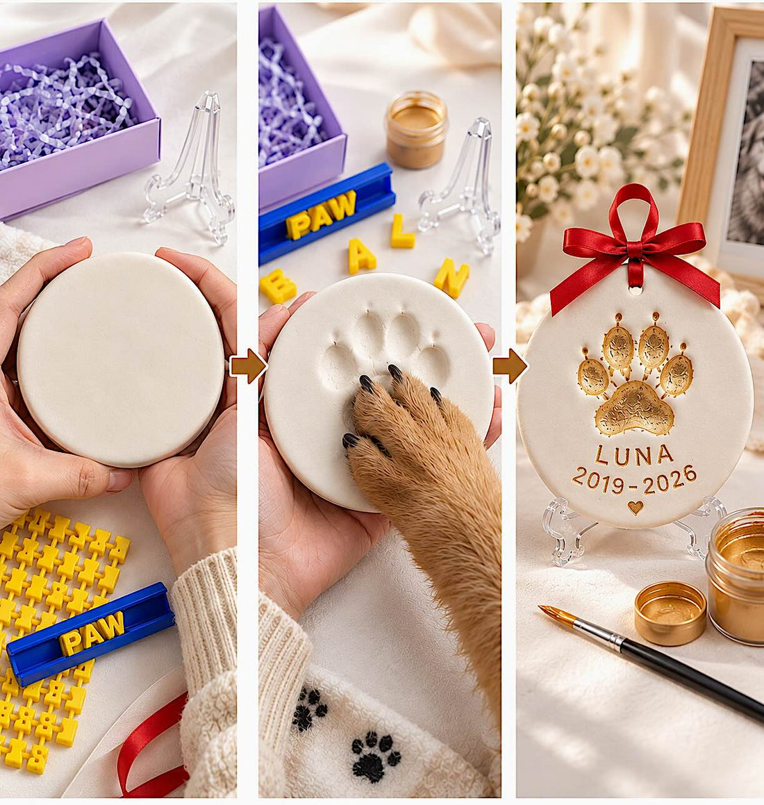 How to Make a Pet Paw Print Keepsake at Home
