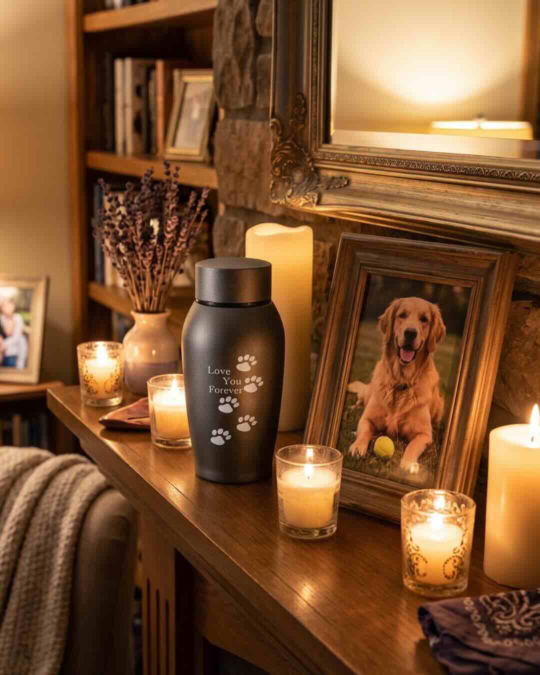 Custom Stainless Steel Pet Urn | Shatterproof Dog & Cat Urns