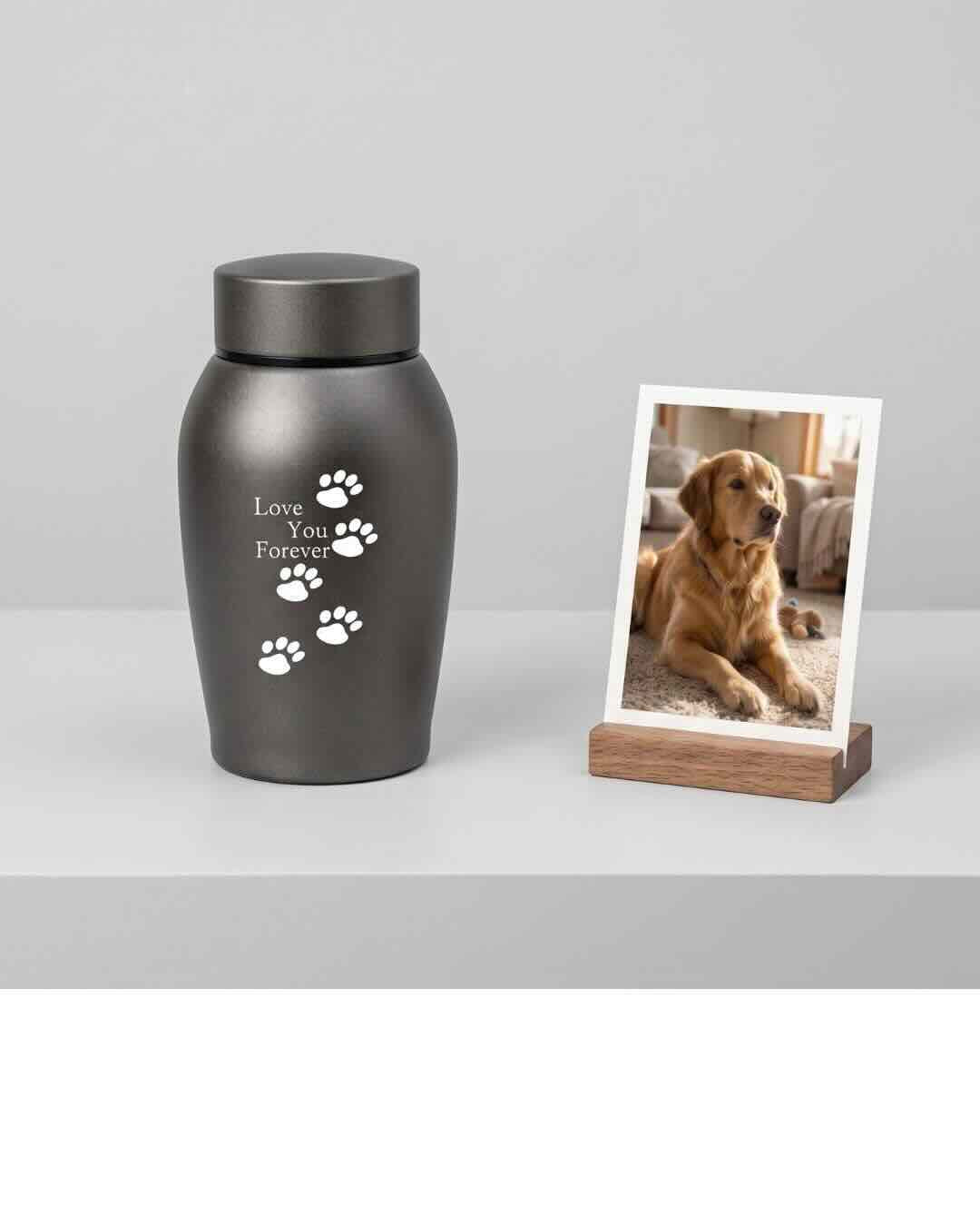 Custom Stainless Steel Pet Urn | Shatterproof Dog & Cat Urns