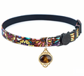 Tiger Eye Crystal Pet Collar – Adjustable Polyester Safety-Release Collar w/ Natural Tiger Eye Charm
