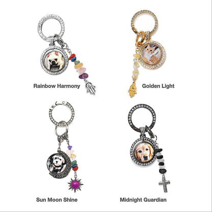 Custom Pet Photo Crystal Keychain