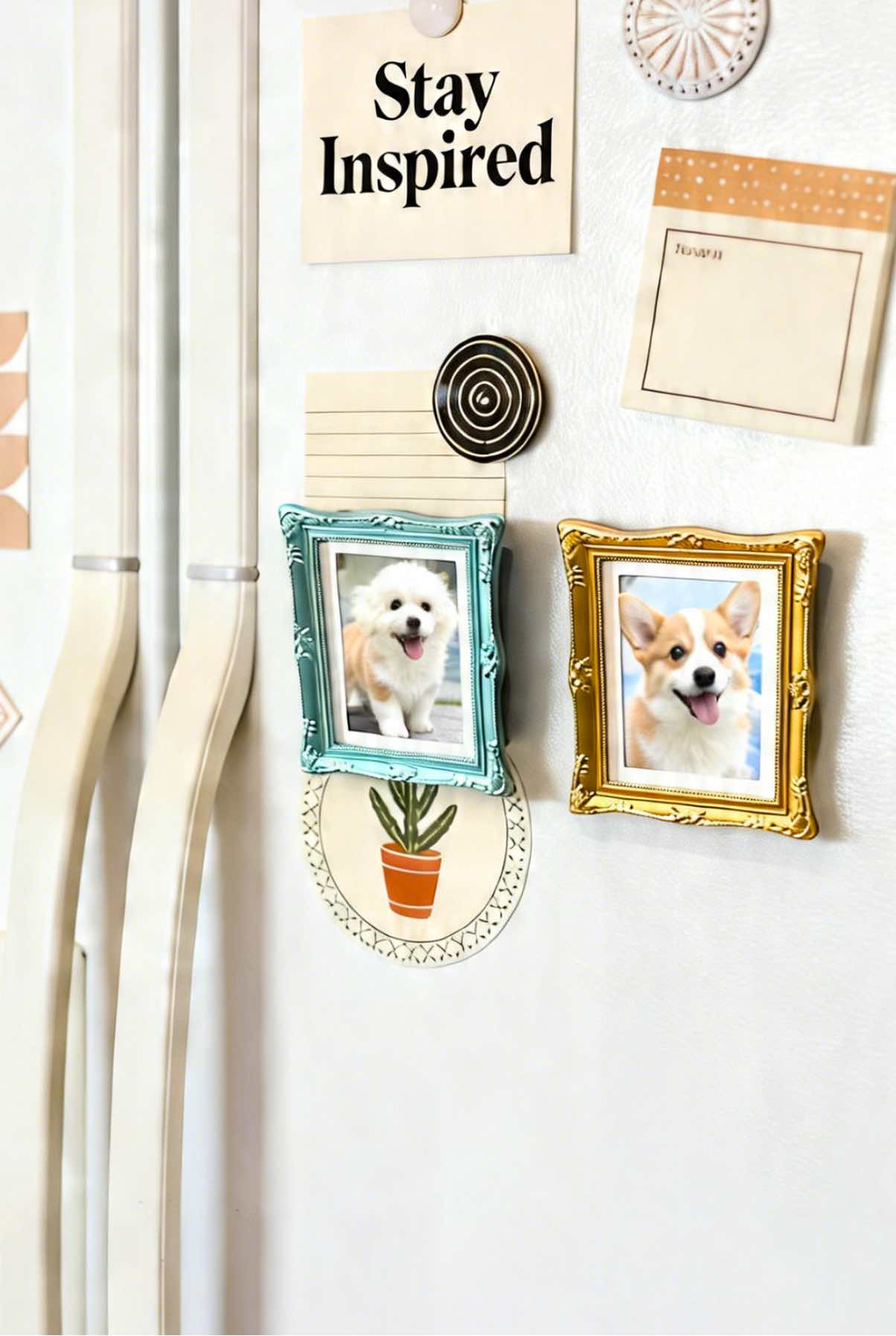Personalized Pet Photo Fridge Magnet & Desk Frame | 2-in-1 Vintage Custom Pet Keepsake