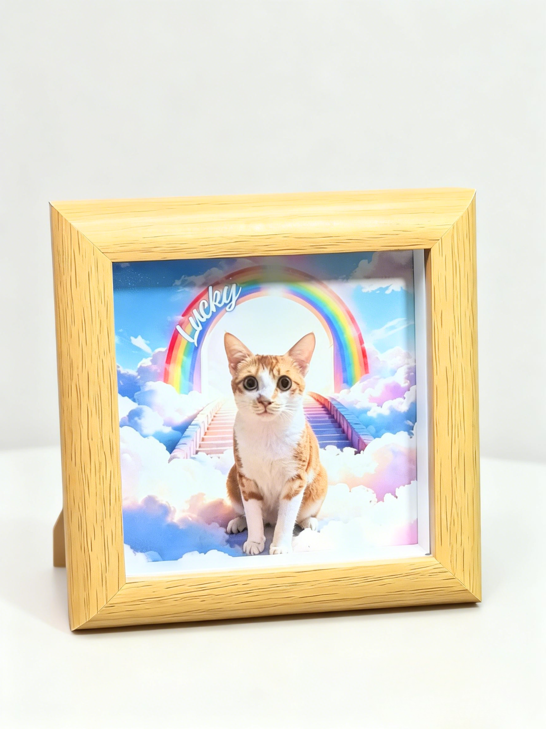 Custom Rainbow Bridge Pet Photo Frame | Pet Loss Memorial Sympathy Gift