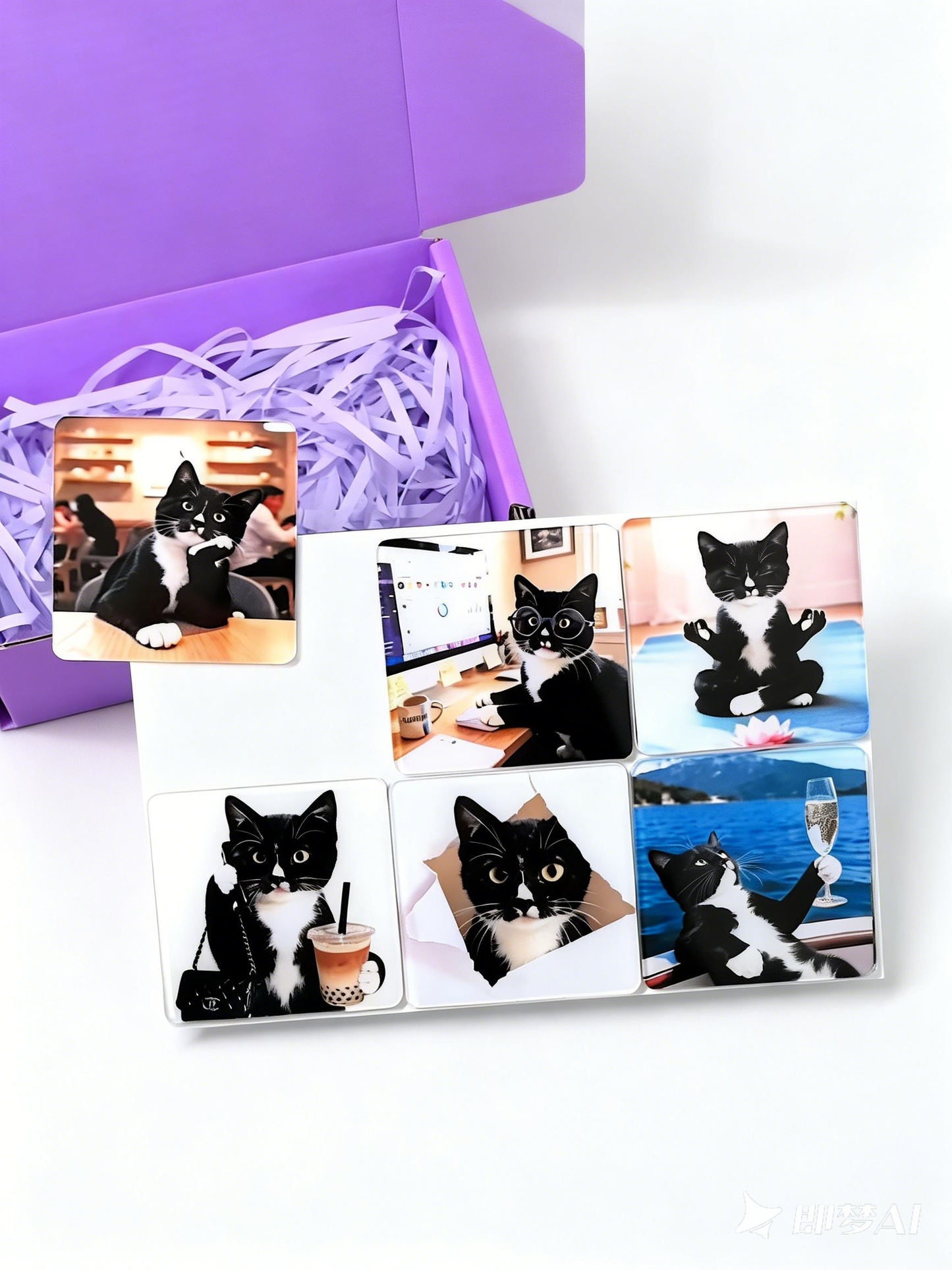 Ins style minimalist fridge decor featuring cute AI pet magnets. A blind box surprise experience for pet lovers who want unique home accessories.