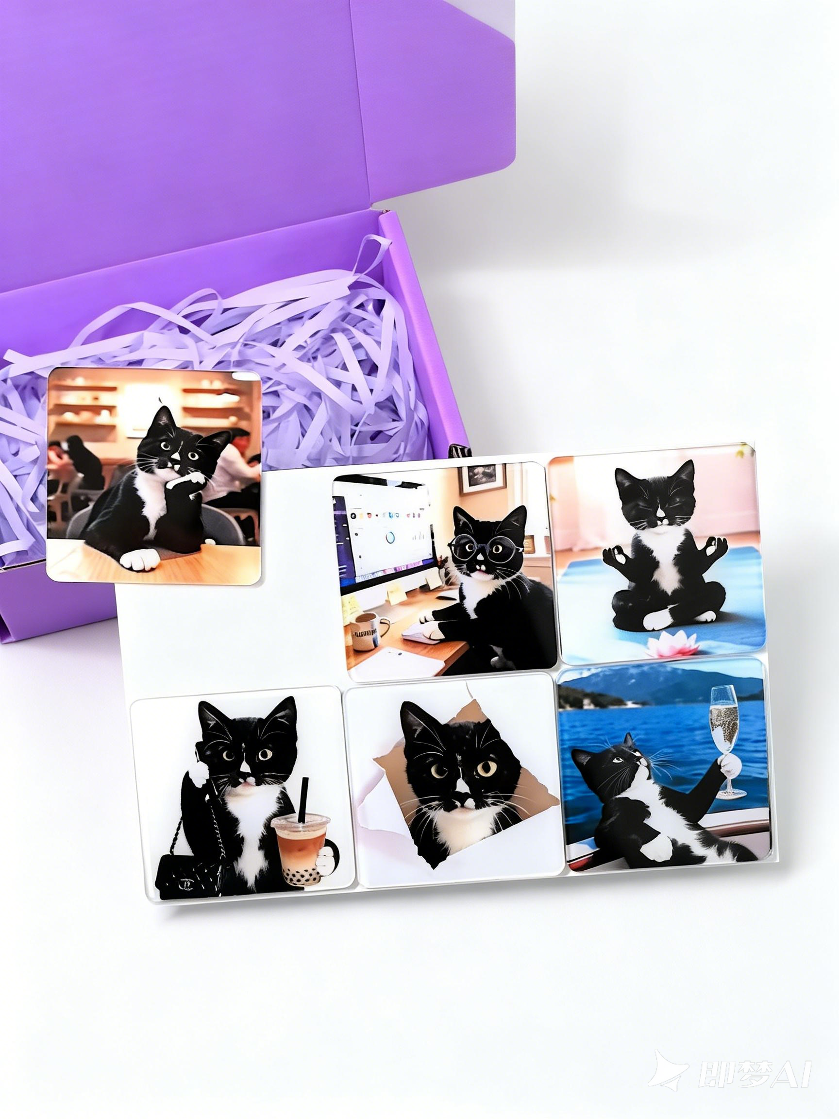 Ins style minimalist fridge decor featuring cute AI pet magnets. A blind box surprise experience for pet lovers who want unique home accessories.