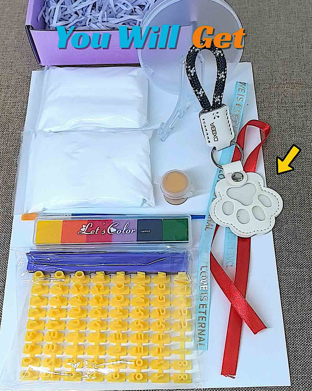 Pet Paw Print Kit for Dogs & Cats – DIY Clay Keepsake Set