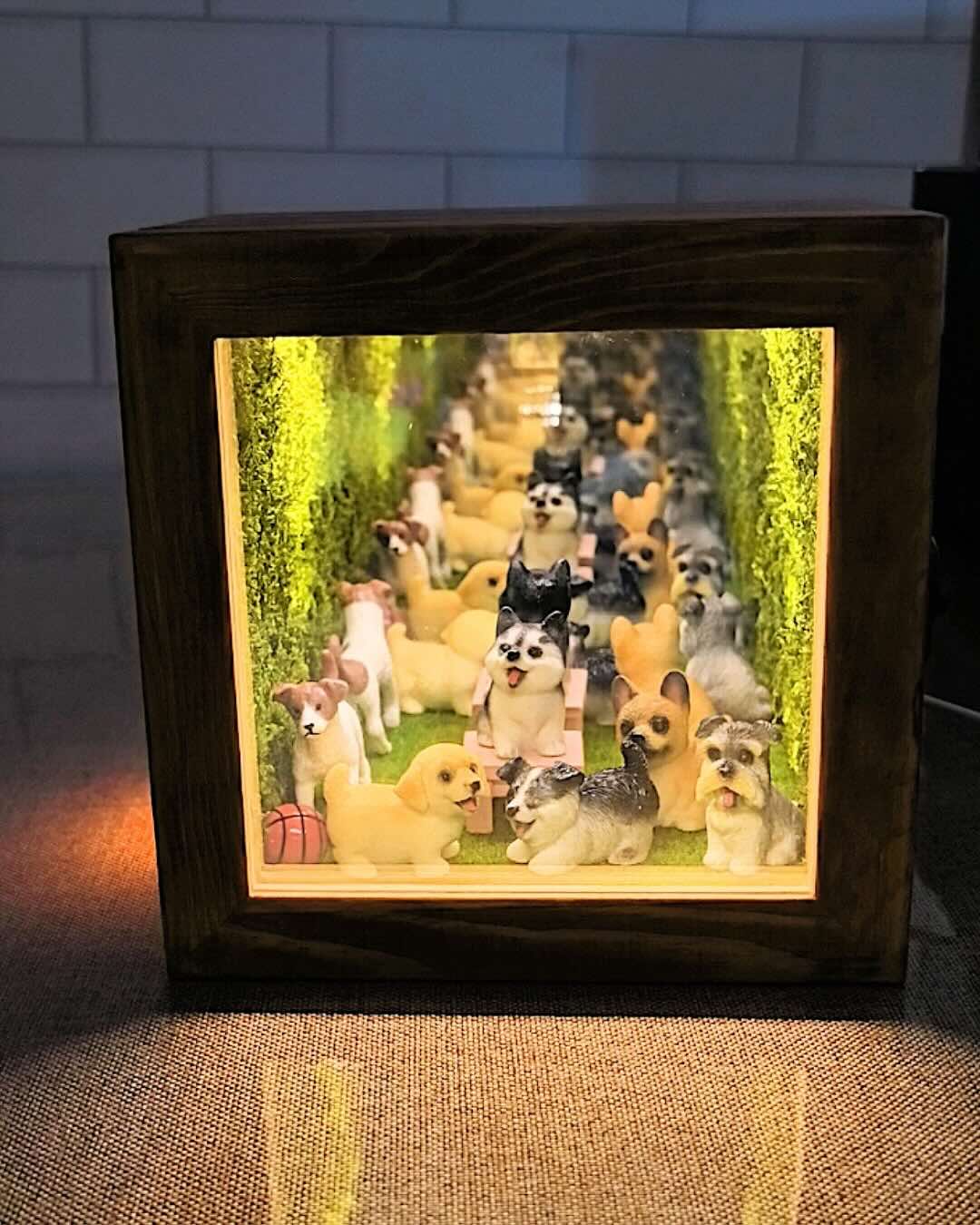 Infinity Pet World LED Shadow Box – Cute Dog & Cat Infinity Mirror Decor Gift