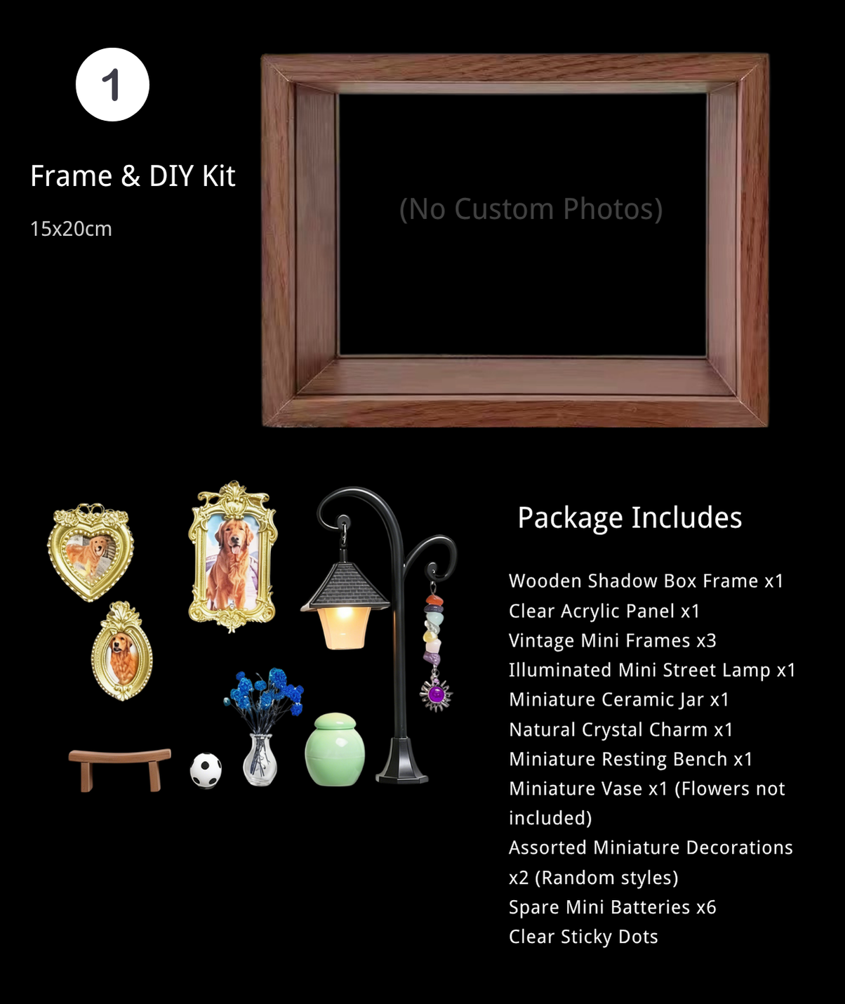 Custom 3D Pet Memorial Shadow Box | Personalized Rainbow Bridge Keepsake