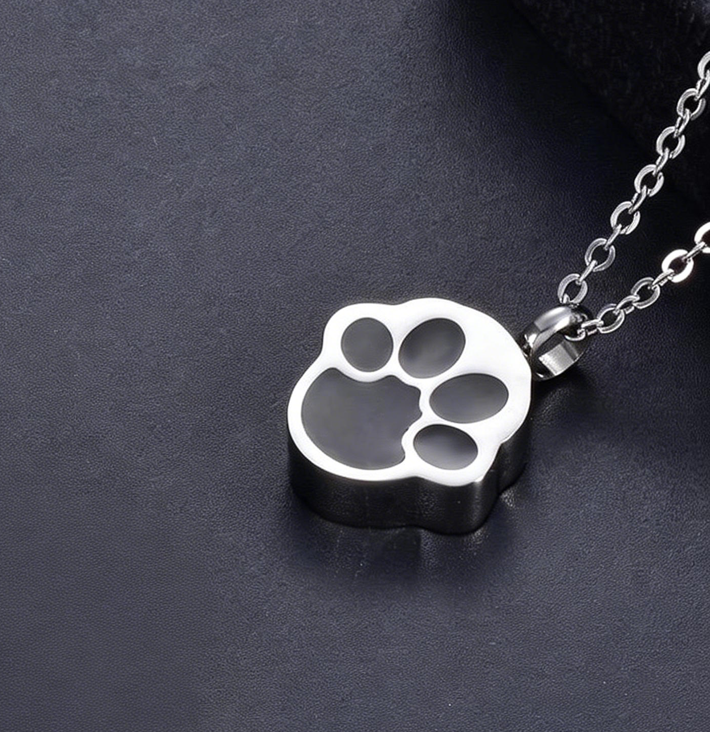 Pet Memorial Necklace – Stainless Titanium Keepsake Pendant for Fur / Ashes