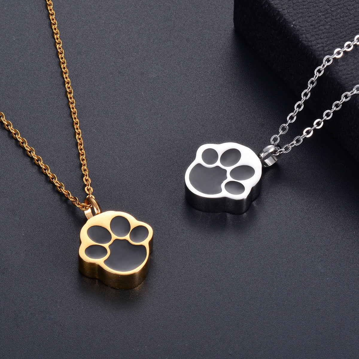 Pet Memorial Necklace – Stainless Titanium Keepsake Pendant for Fur / Ashes